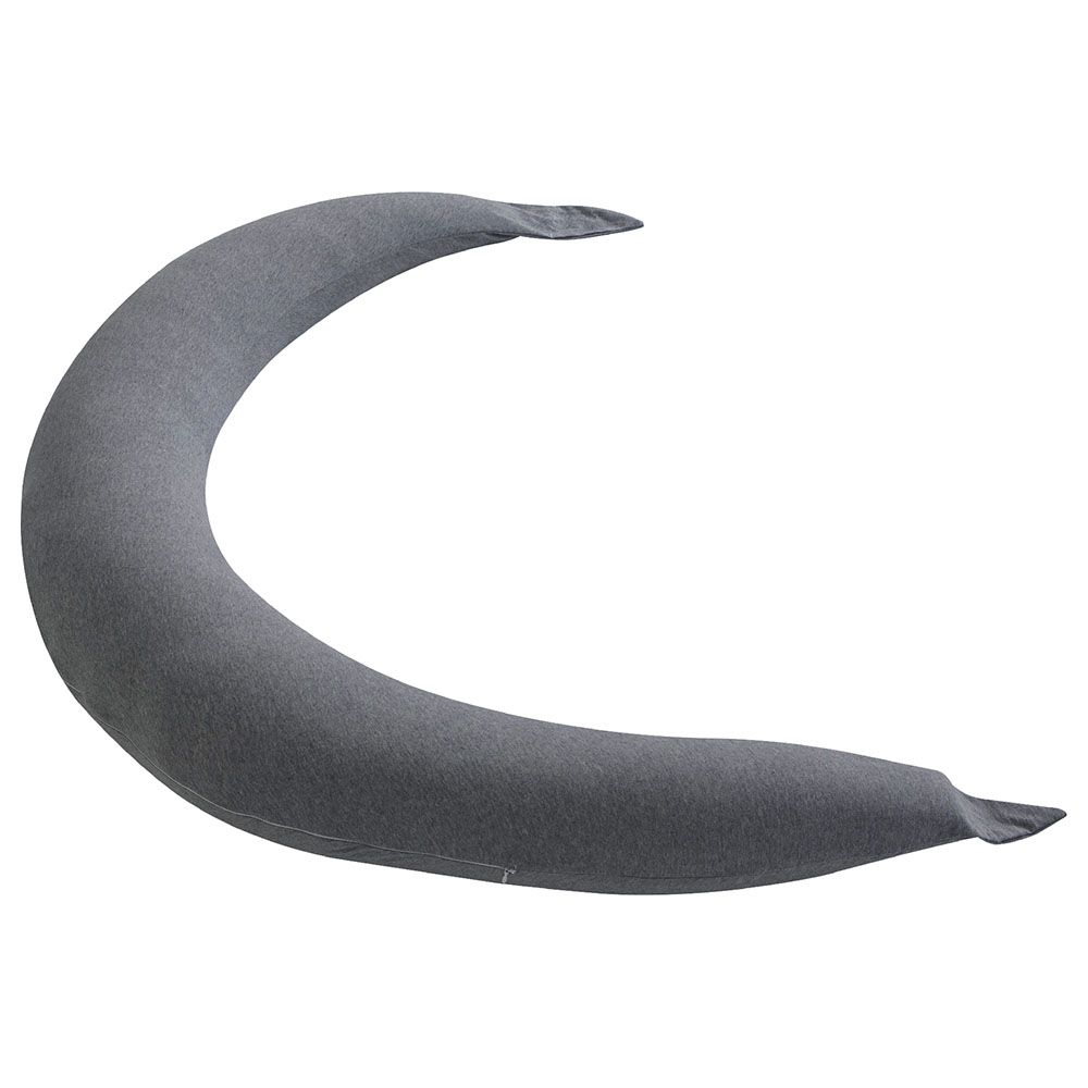 Moon - Organic Crescent Maternity Pillow - Grey