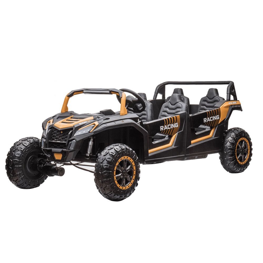 Myts - 4-Seat Electric Ride-On Car With Lights - Gold - 48 V