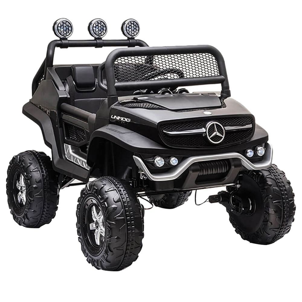 Myts - UTV Mercedes-Benz Unimog Lights Ride-On Car - Black - 12 V