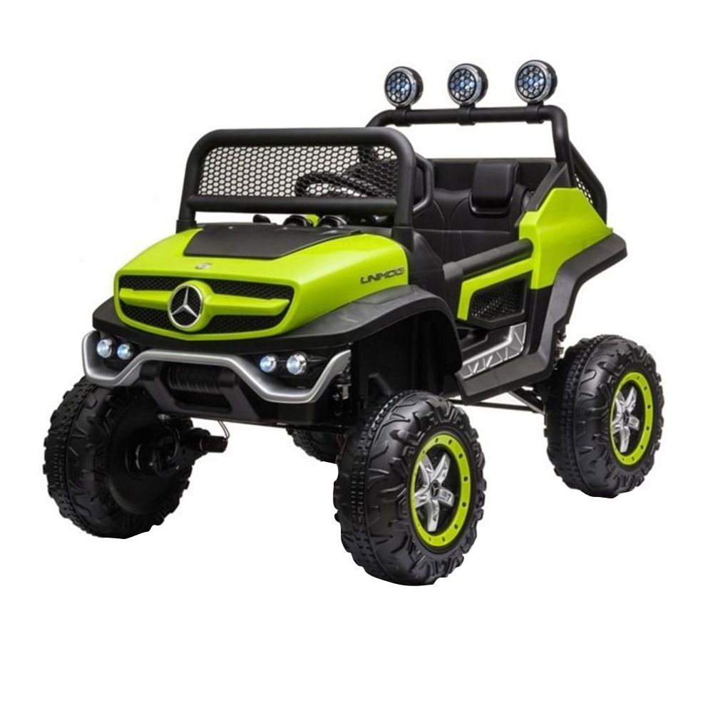 Myts - UTV Mercedes-Benz Unimog Lights Ride-On Car - Green - 12 V