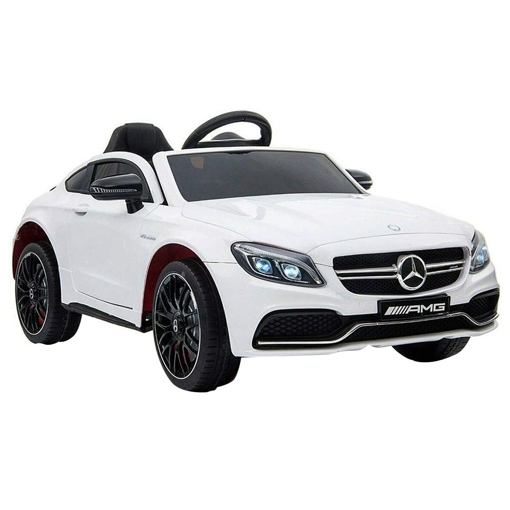 Myts - Mercedes AMG Coupe Kids Ride-On Car - White - 12 V