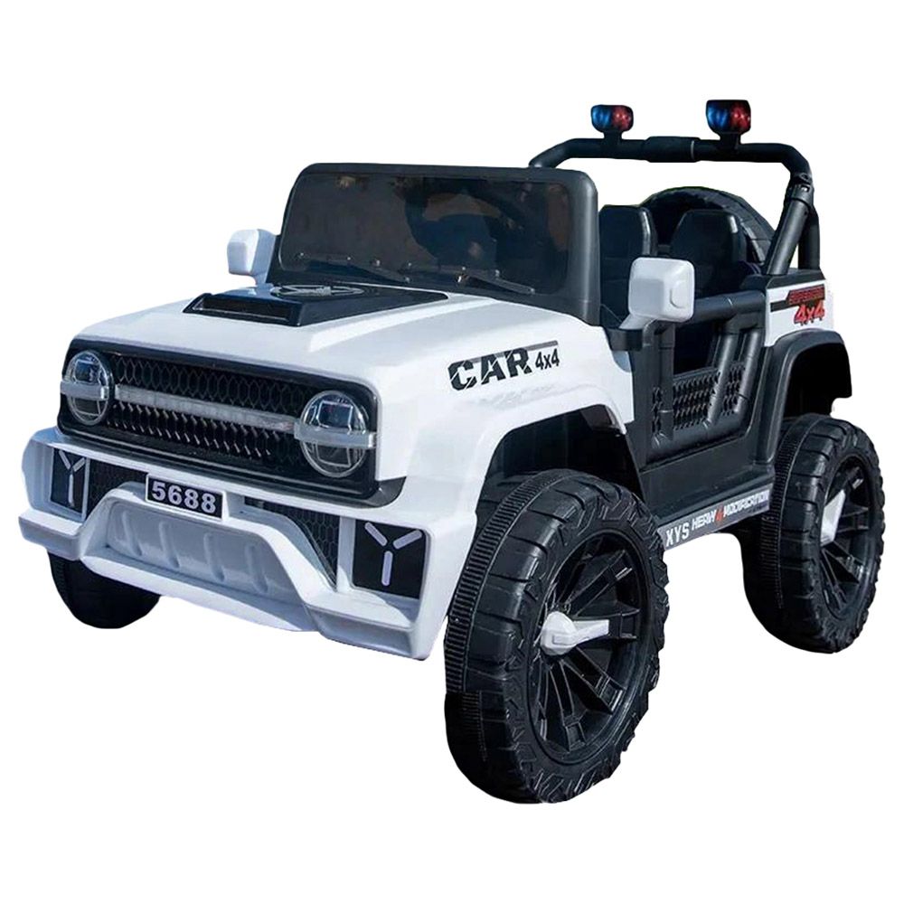 Myts - 12V Spacious Electric Rideon Jeep - White