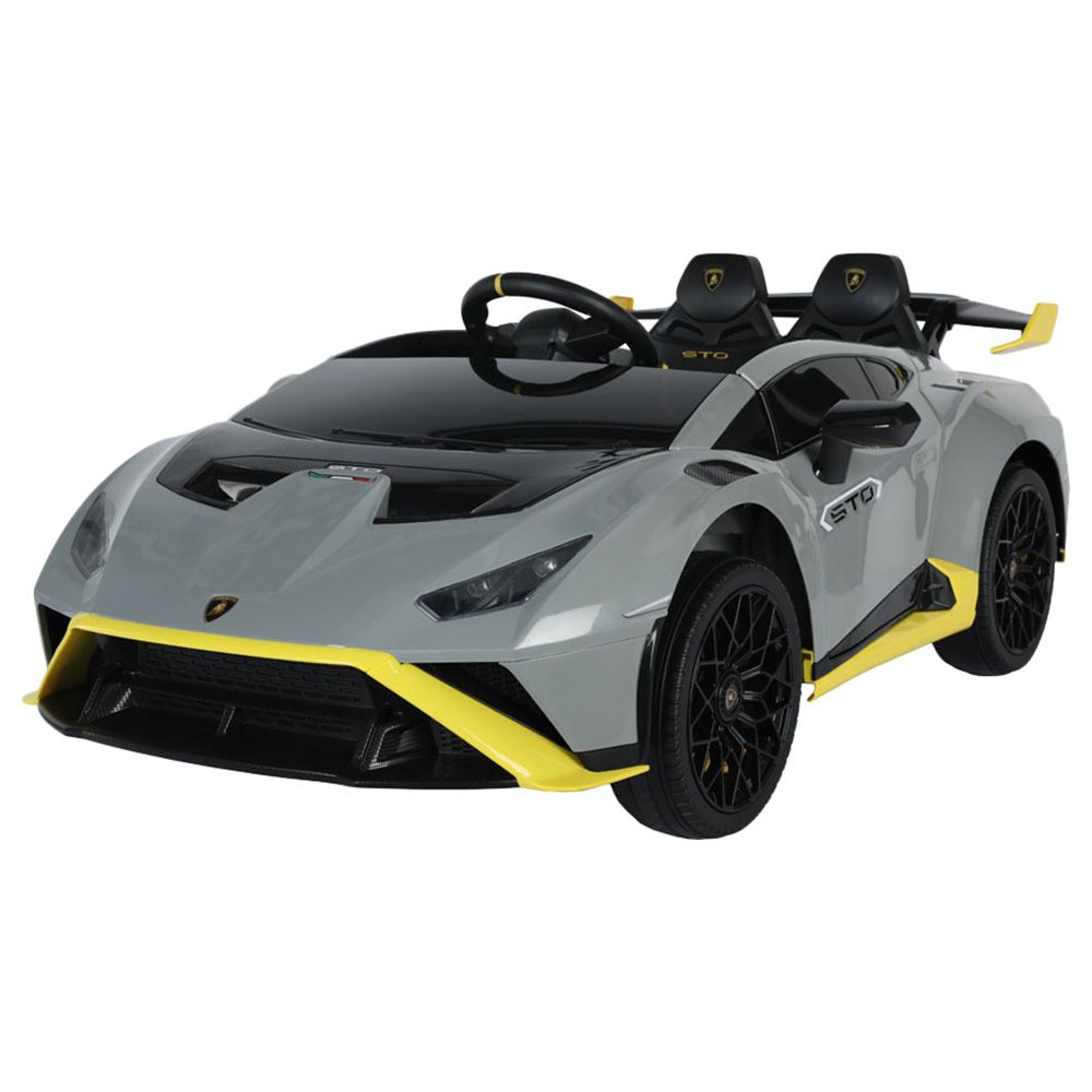 Myts - 12V Lamborghini Licensed Huracan STO Kids Rideon Car - Grey