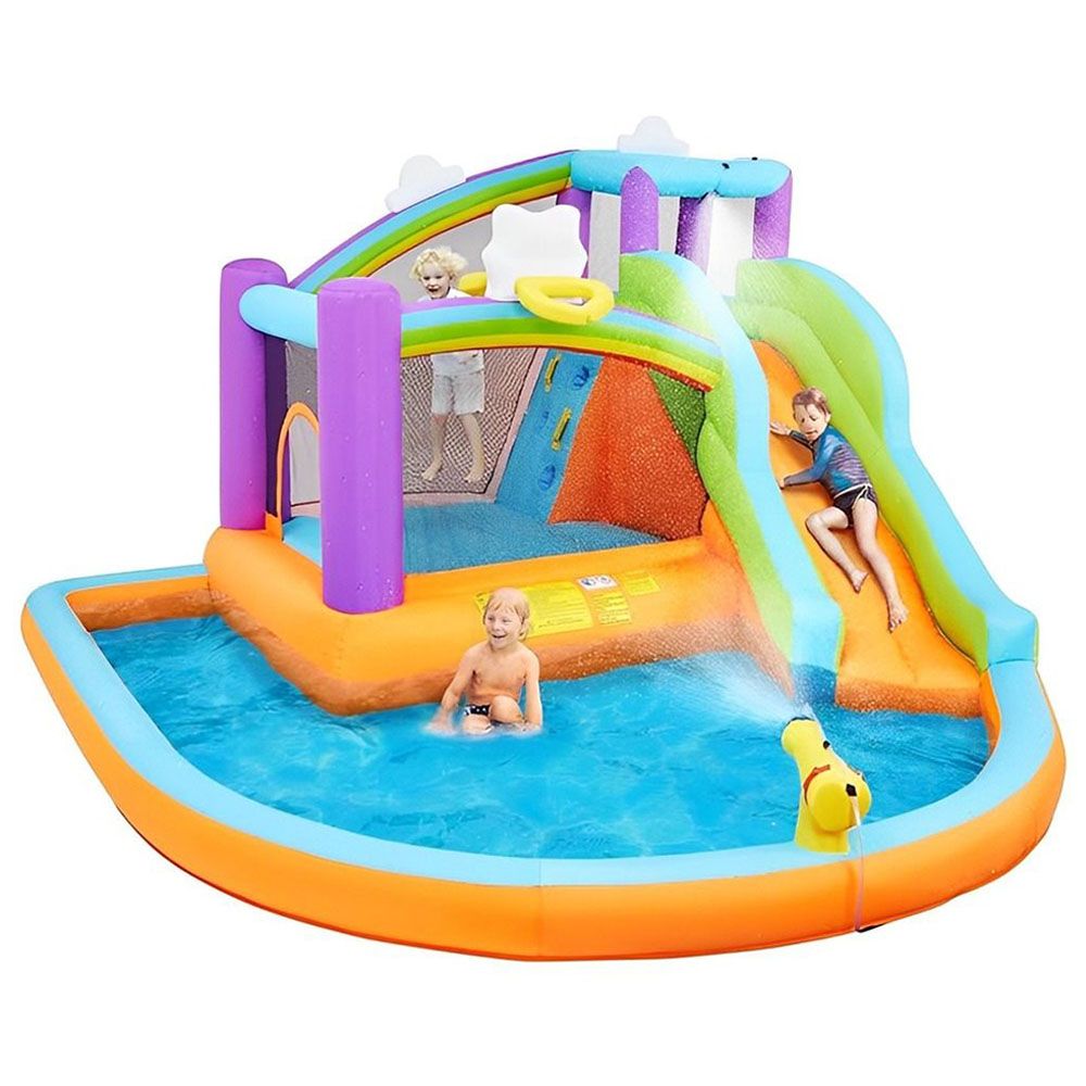 Myts - Water Fun Inflatable Playhouse With Slide And Splash Pool