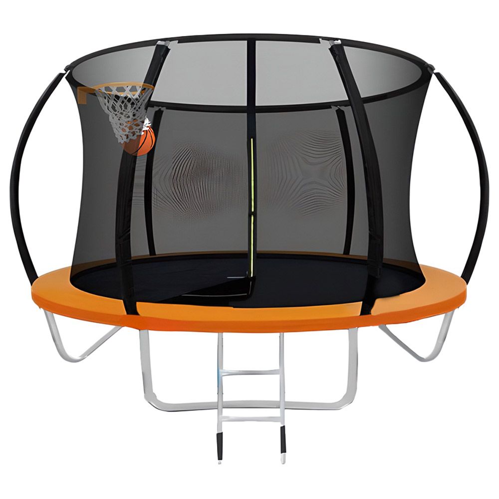 Myts - Trampoline w/ Basket Ball Hoop - Orange - 8ft