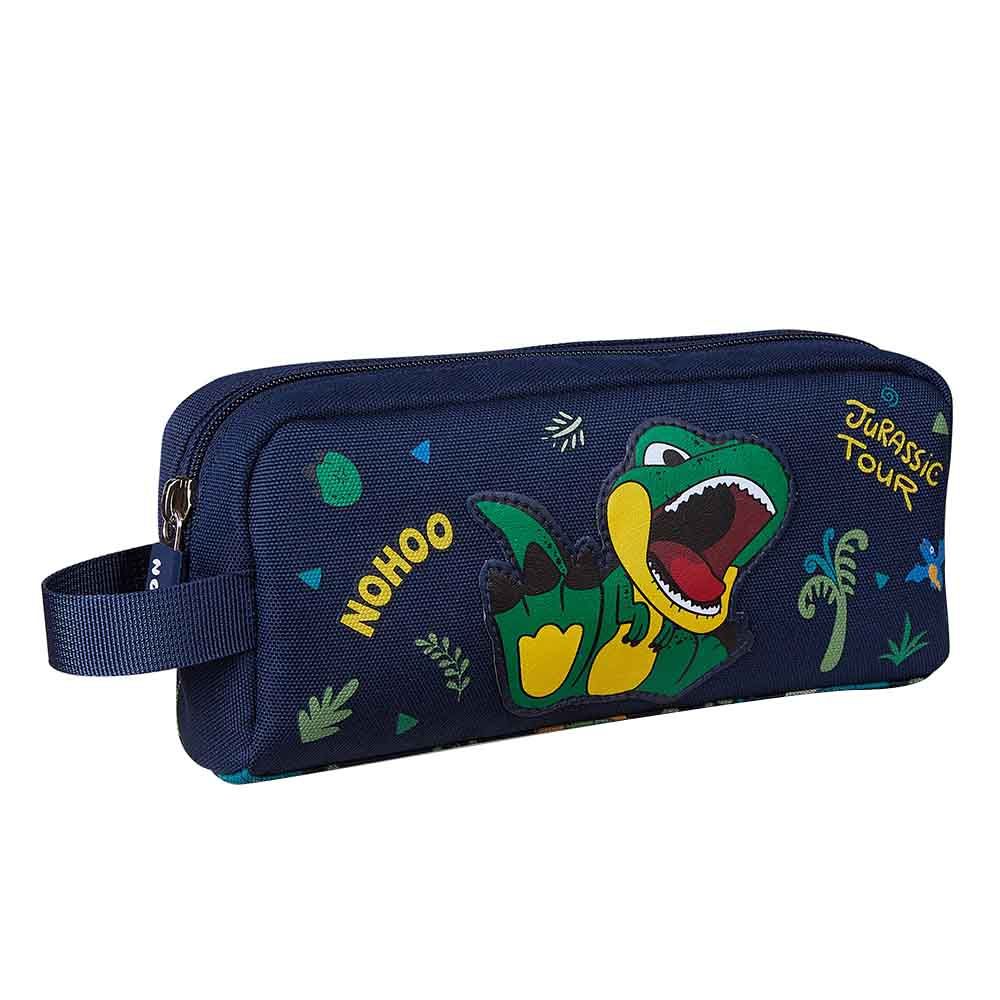 Nohoo - Dino Pencil Bag - Green - 8.4-Inch