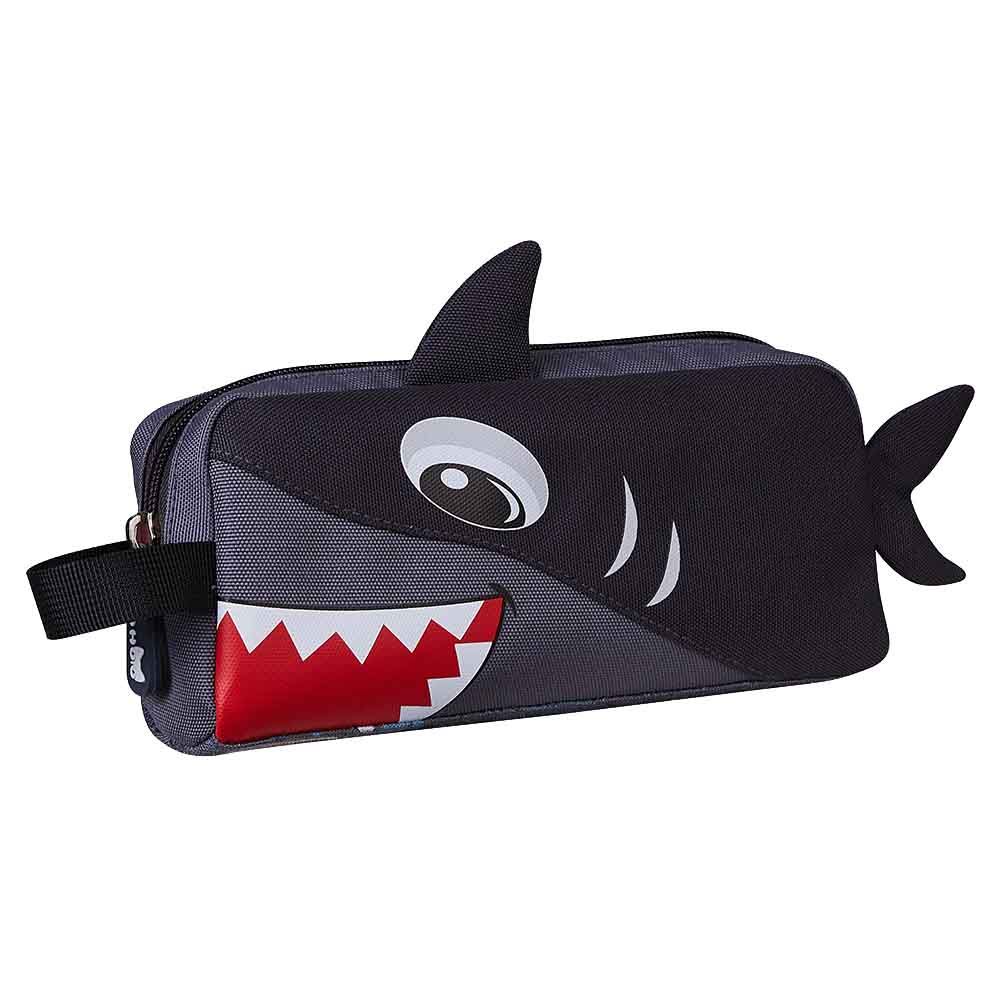 Nohoo - Shark Pencil Bag - Grey - 8.4-Inch