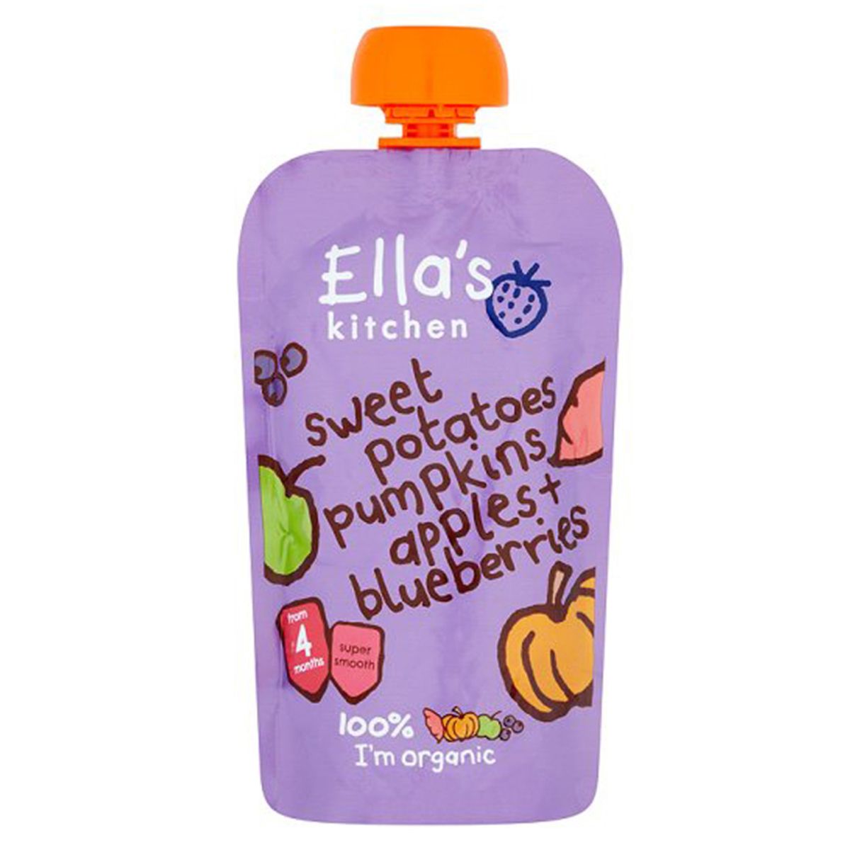 Ella's Kitchen Sweet Potato Pumpkin Apples Blueberries 120g