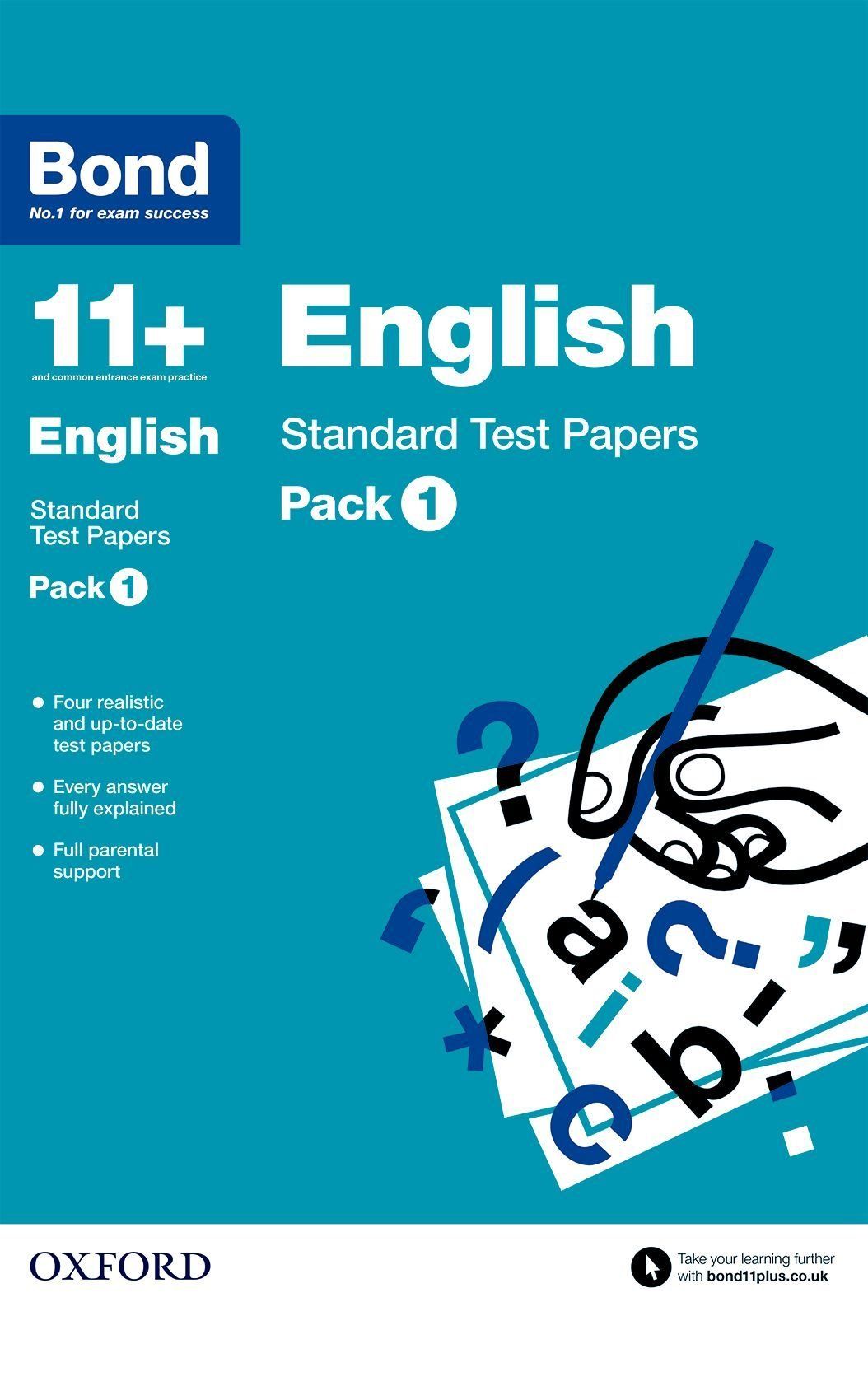 المجموعة 1 في اللغة الانجليزية من أوراق الاختبارات القياسية من بوند لتمارين 11+ للأعمار من 9 - 11 سنة