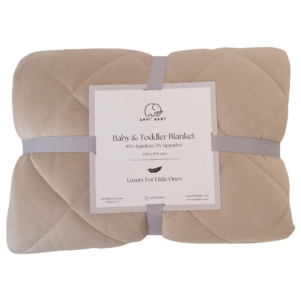 Anvi Baby - Organic Bamboo Baby And Toddler Blanket - Mocha