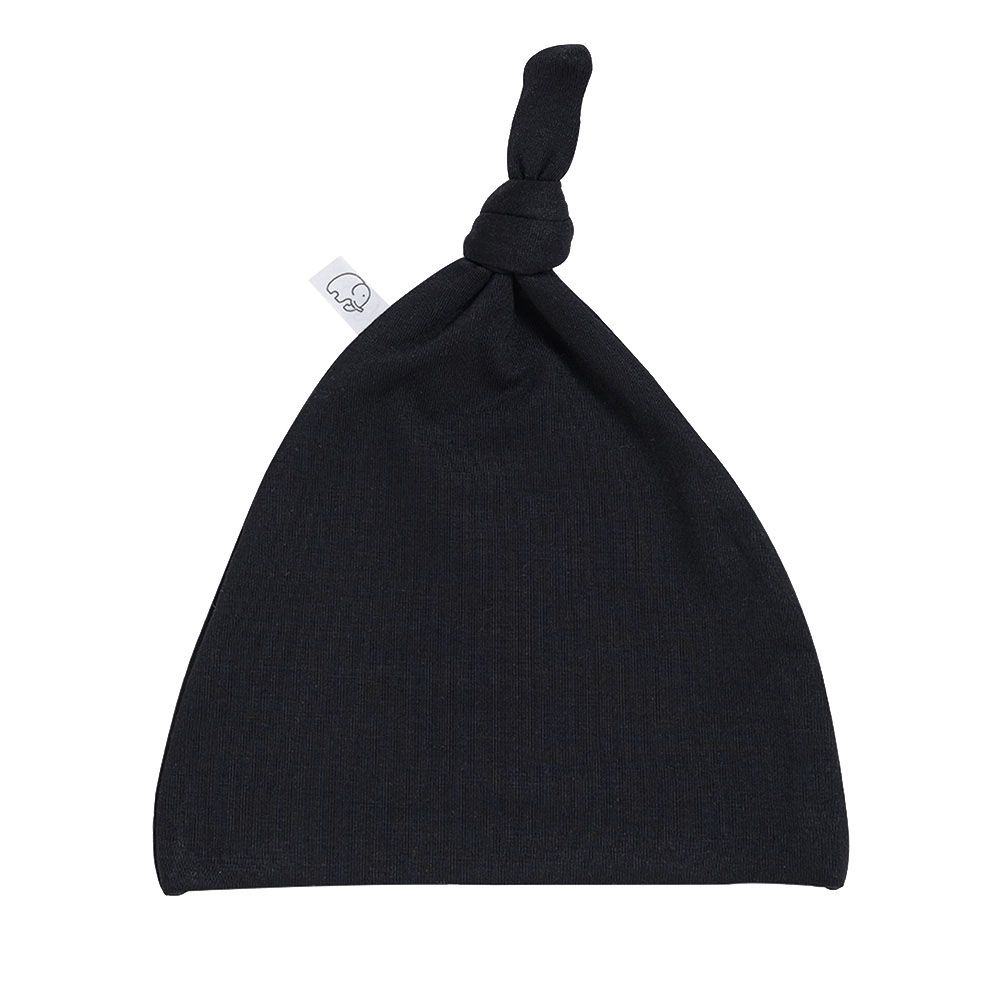 Anvi Baby - Organic Knotted Beanie Hat - Charcoal Black