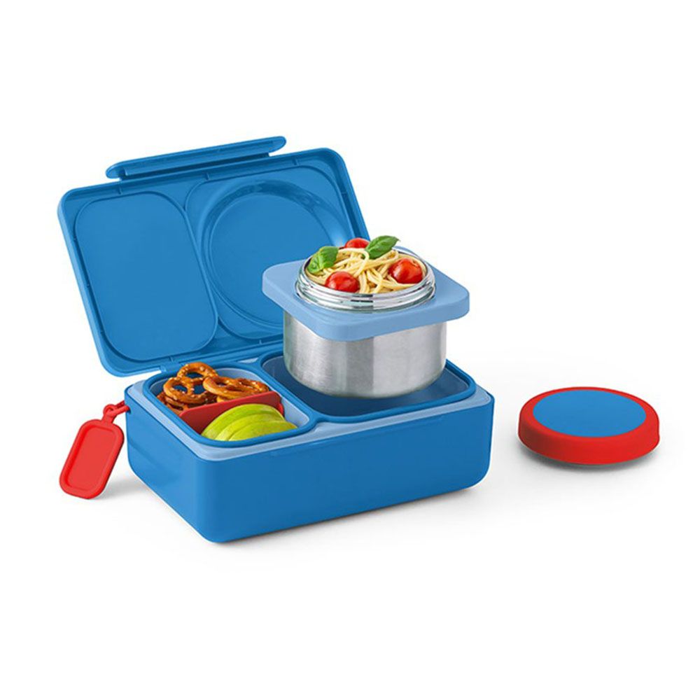 OmieBox - OmieLife Up Bento Box With Thermos And Ice Pack - Cosmic Blue