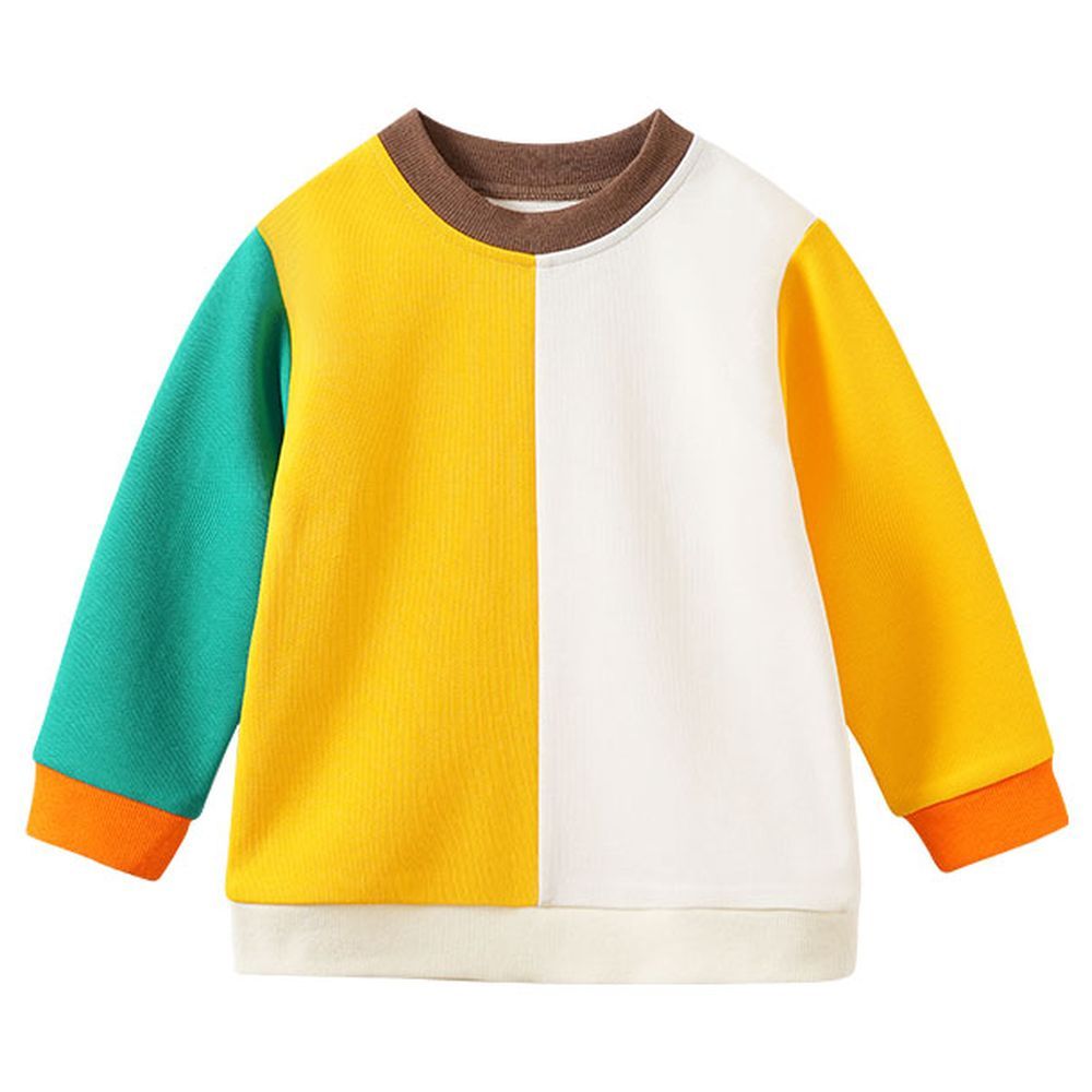 Sugar Rush - Colorblocked Full Sleeves Sweatshirt - Yellow