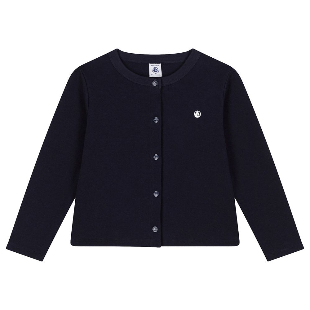 Petit Bateau - Boy's Cotton Cardigan - Blue