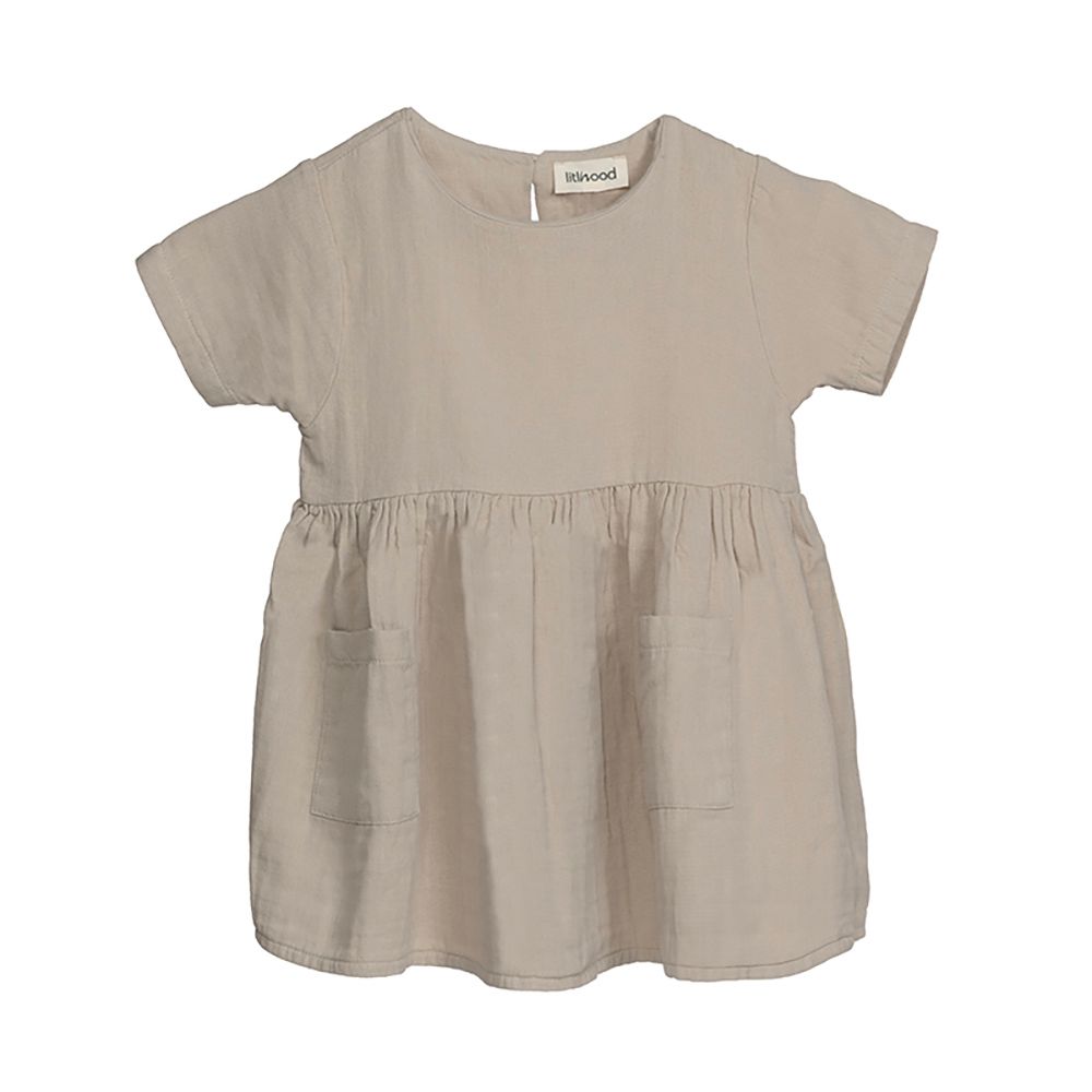 Litlhood - Baby Girl's Dress - Vanilla Beige