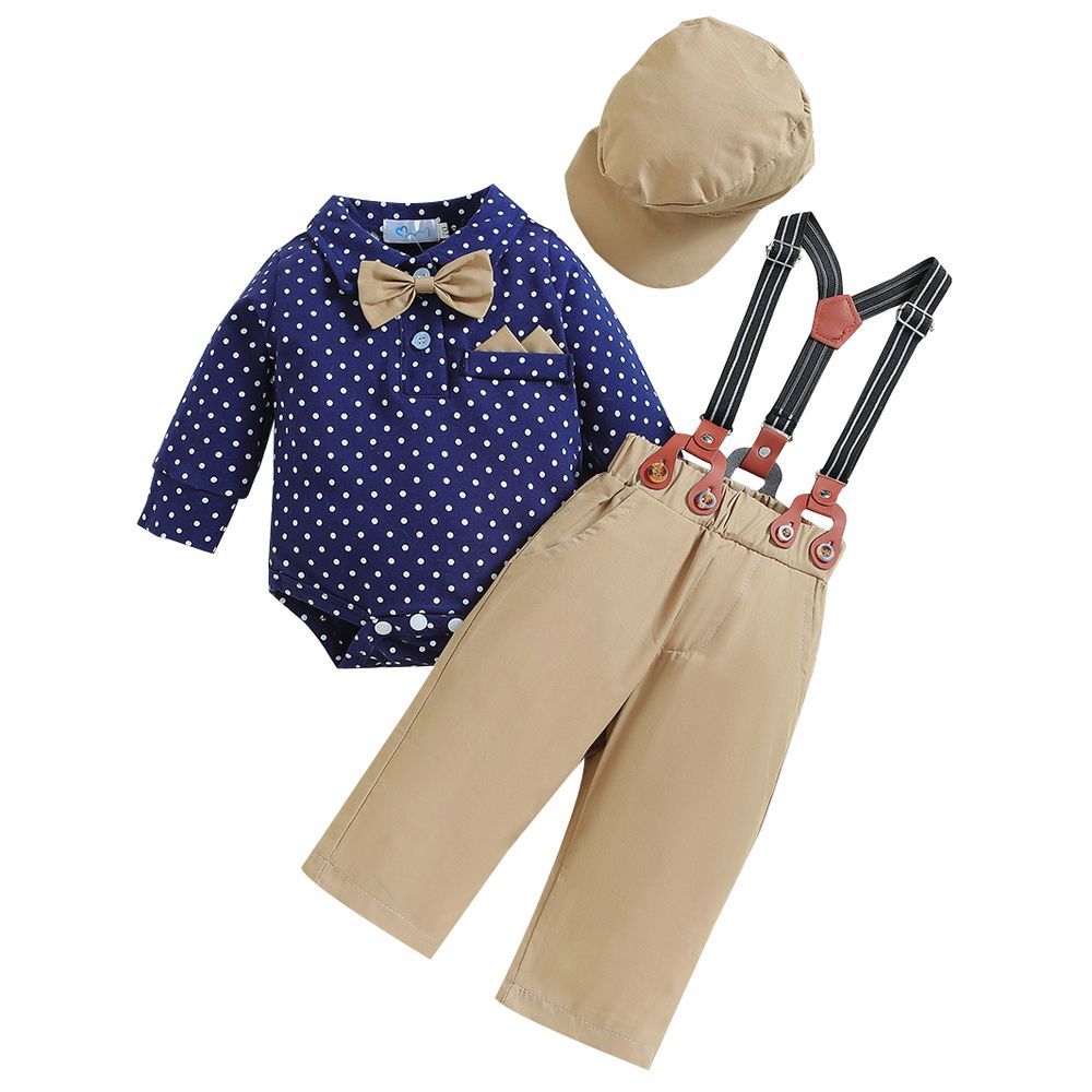 Sugar Rush - 2pc-Set - Boys Printed Bodysuit & Pants - Navy