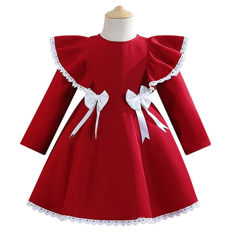 Sugar Rush - Christmas Appliqued Fashion Dress - Red