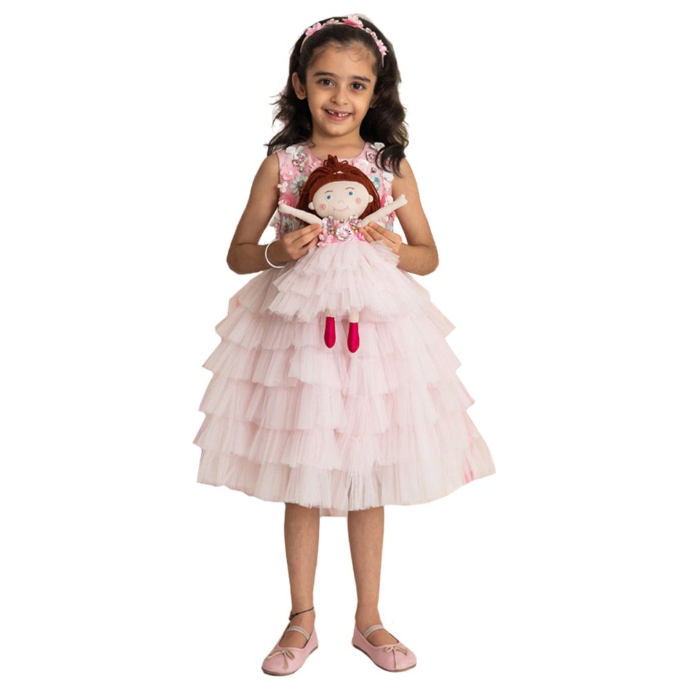 A Little Fable - 2Pc-Set - Florence Dress & Doll - Pink