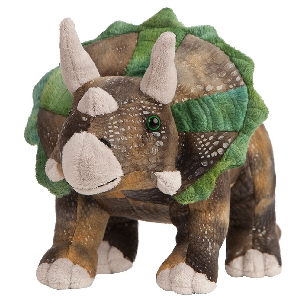 Living Nature - Triceratops Plush Toy - Green/Brown - 39cm