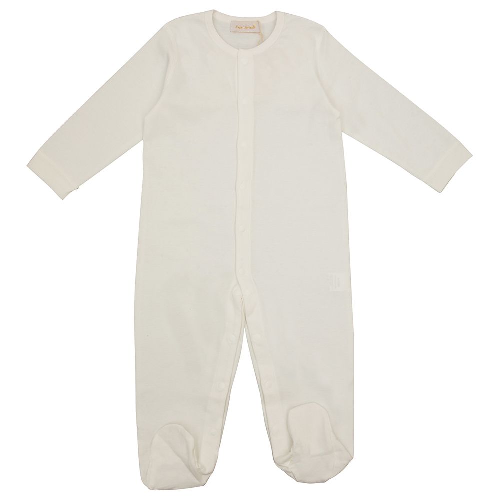 Sugar Sprinkle - Angel Wings Organic Cotton Sleepsuit - Ivory