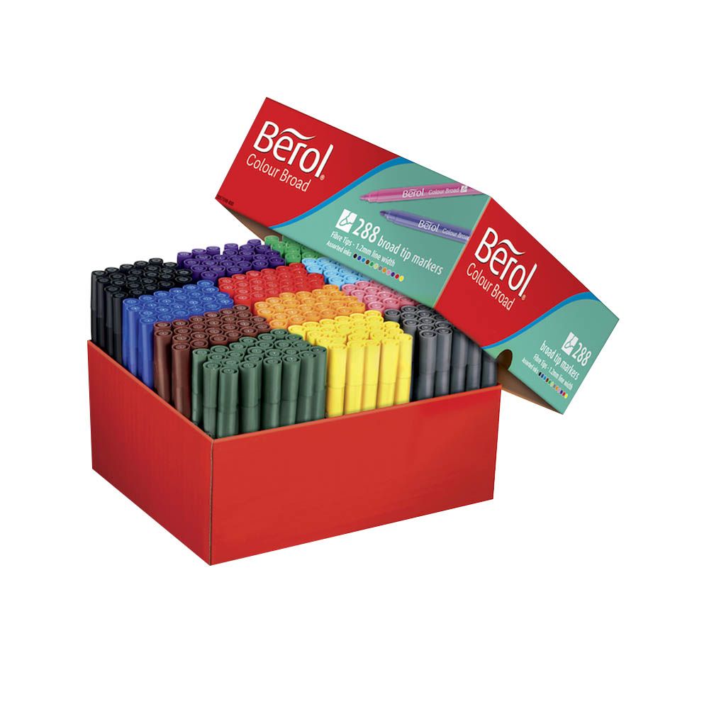 TTS - Berol Colour Broad Tipped Marker Pens - 288pcs