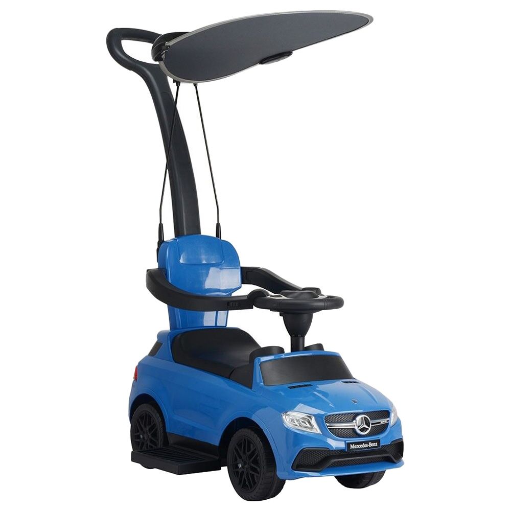 Mercedes-Benz - Handle With Canopy Push Car - Blue