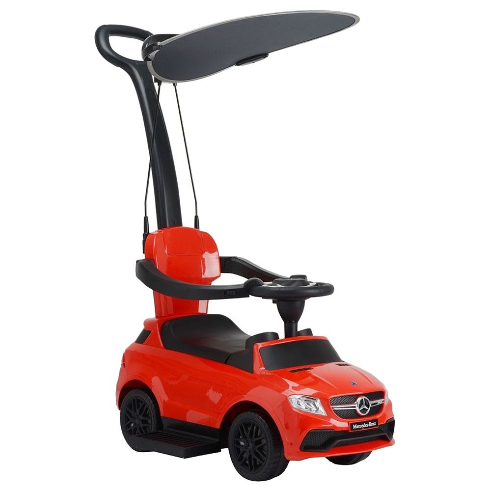 Mercedes-Benz - Handle With Canopy Push Car - Red