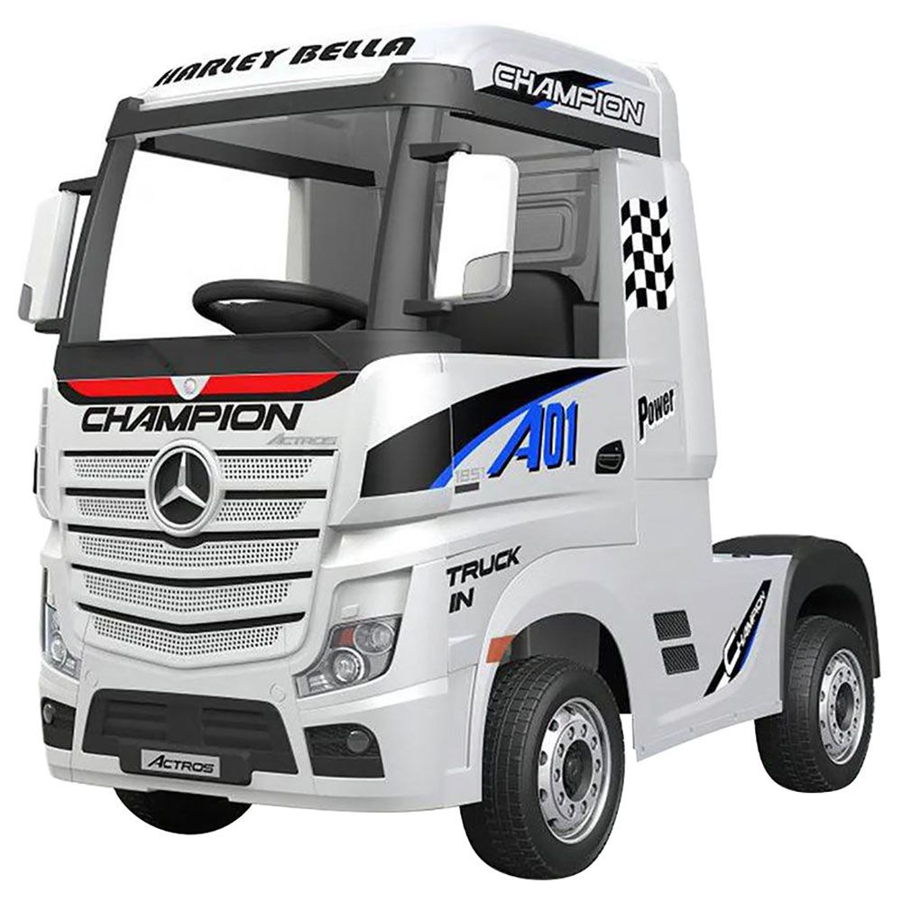 Mercedes-Benz - Actros Kids Rideon Truck - White - 12V