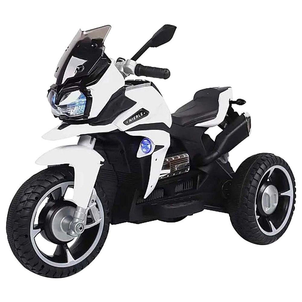 Amsham - Kids Rideon Electric Trike Motorcycle - White - 12V