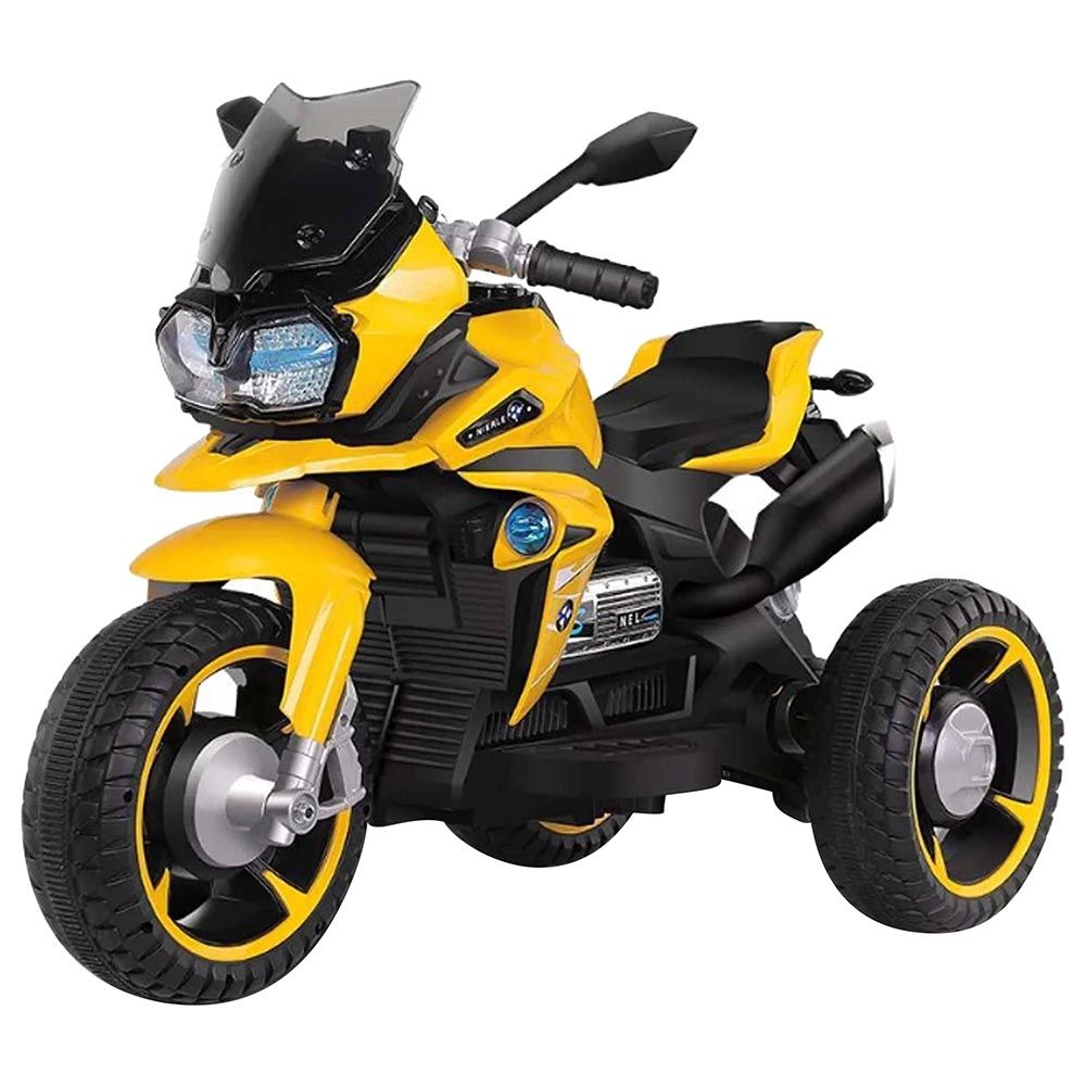 Amsham - Kids Rideon Electric Trike Motorcycle - Yellow - 12V