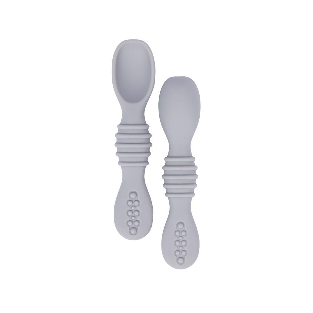 Babies Basic - First Stage Silicone Spoons - Light Grey