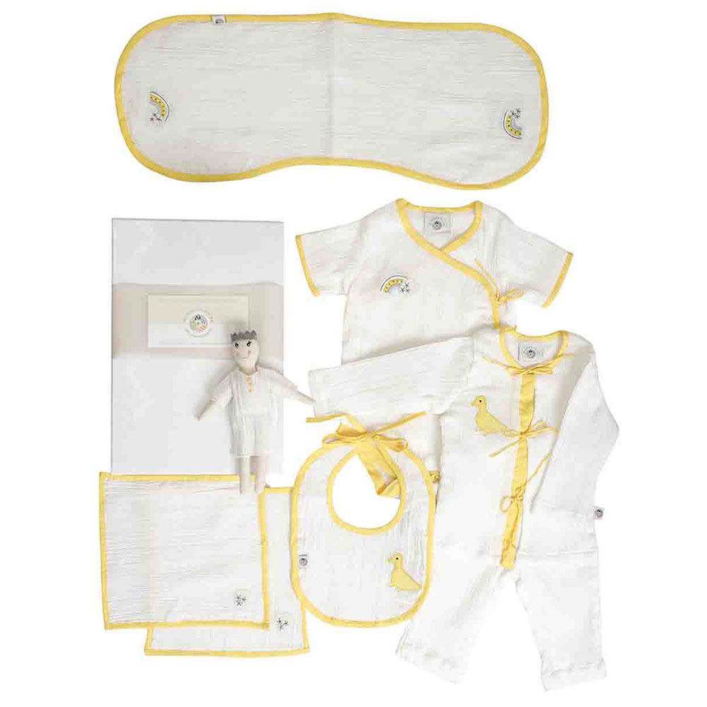 Mi Dulce An'ya - Luxury Embroidered Baby Gift Set - Ivory - 6pcs