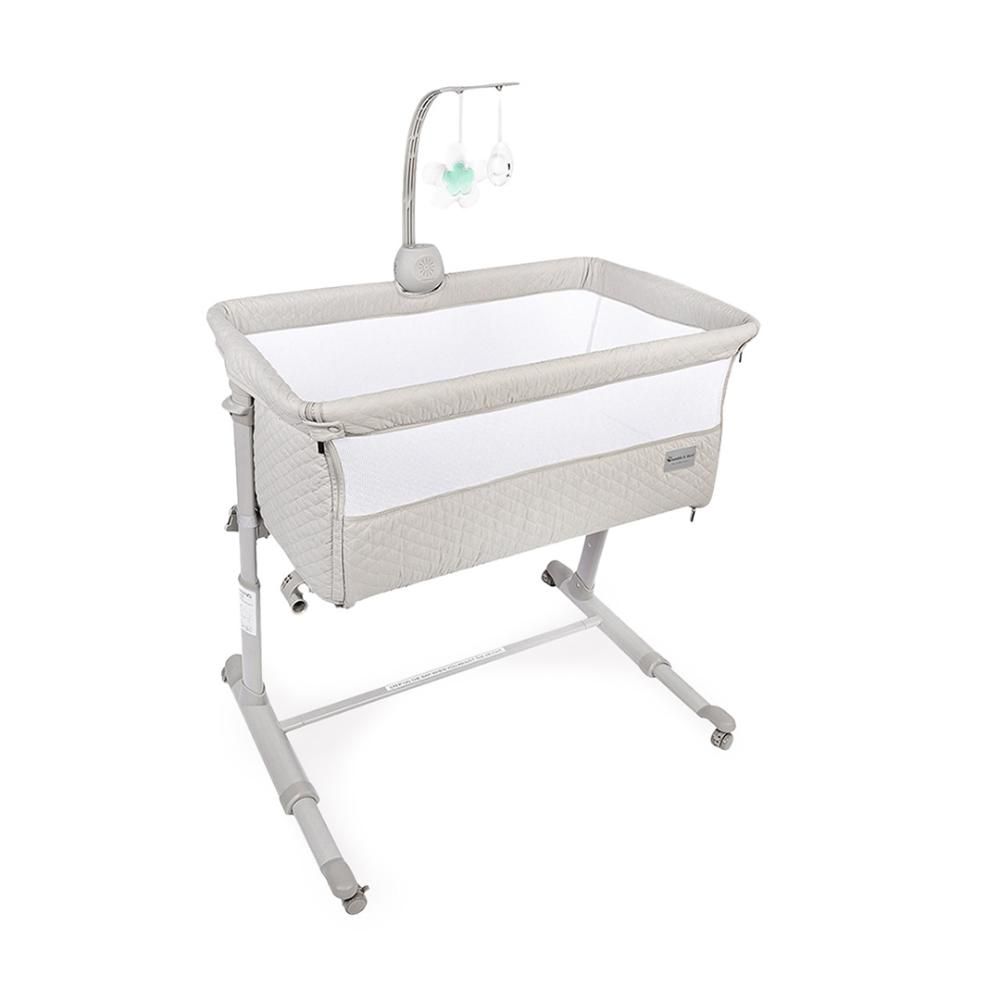 Bumble & Bird - Adjustable Bedside Bassinet W/ Wheels - Grey (Exclusive)