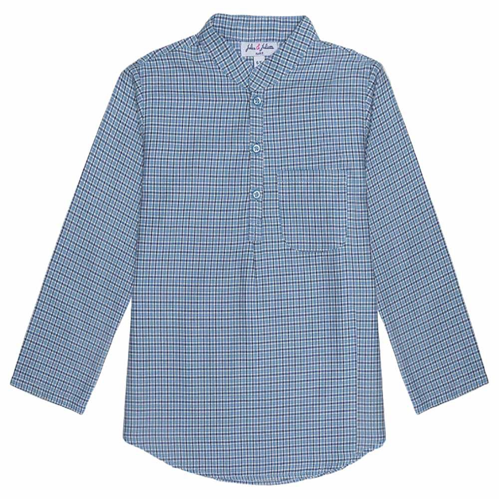 Jules & Juliette - Azad Baby Checks Shirt - Blue Check