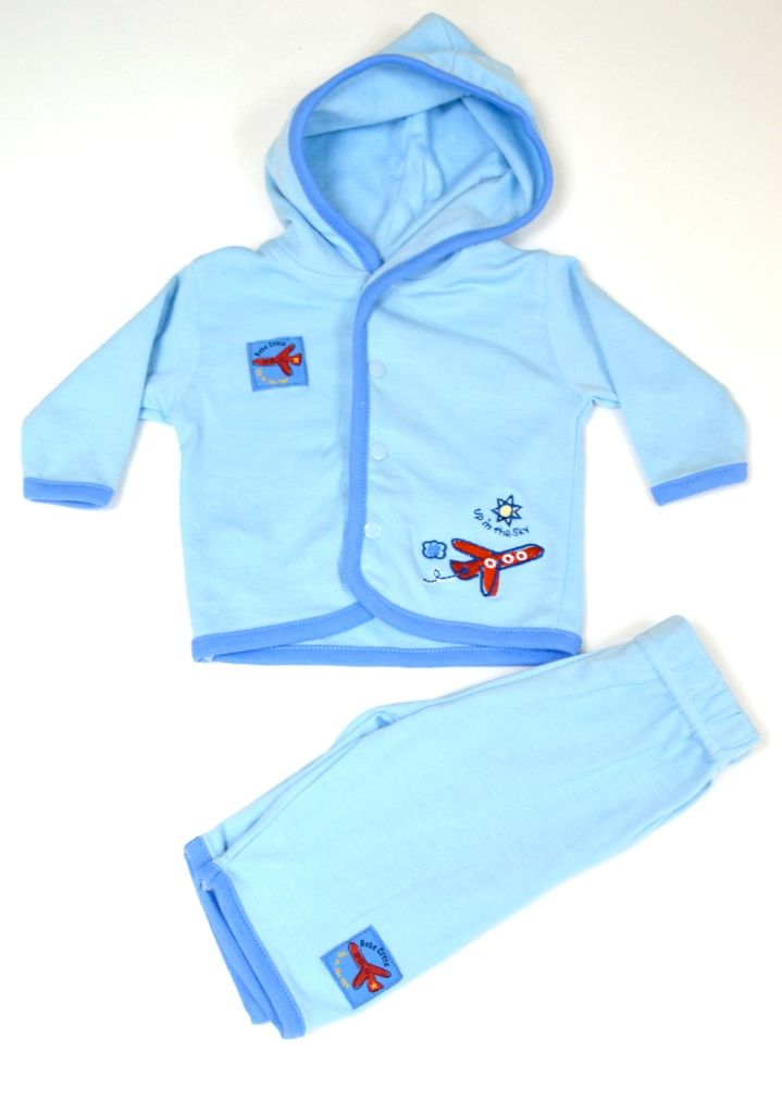 Plane with Hood BC boys 2 Piece set - Blue