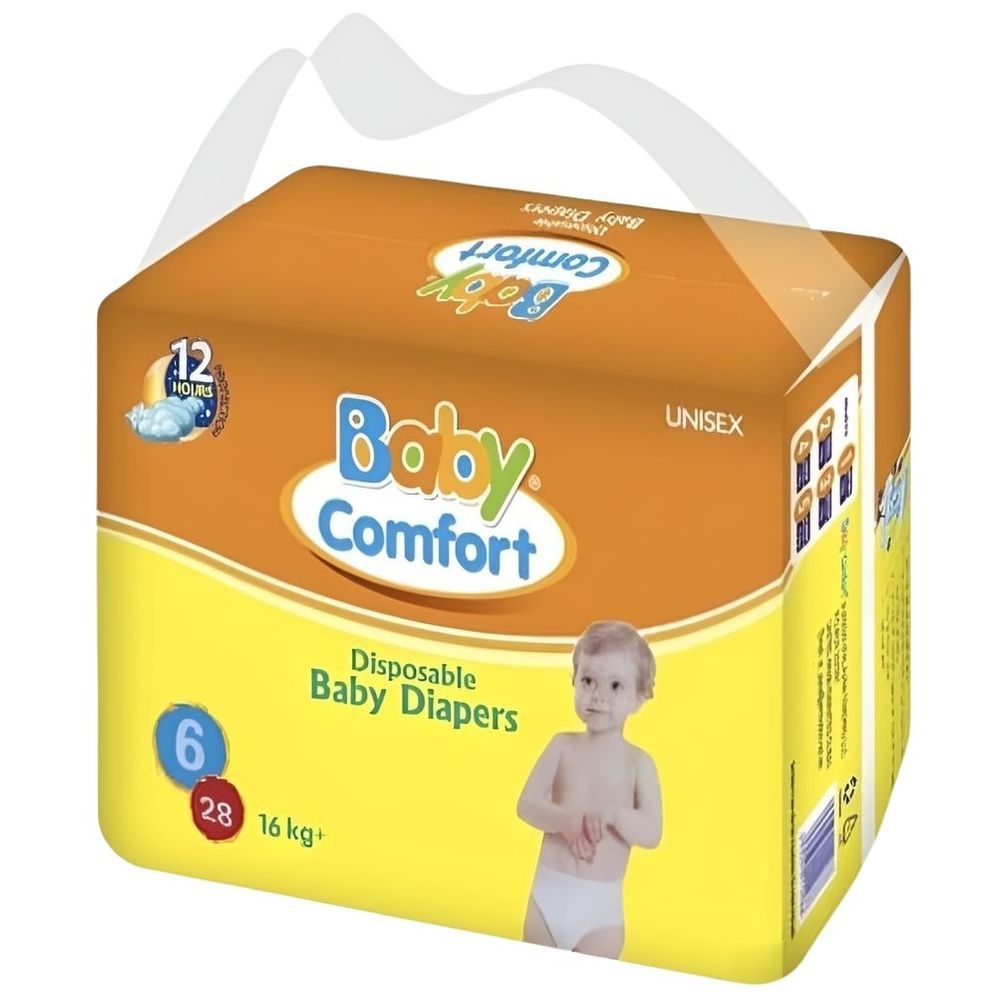 Baby Comfort - Baby Diapers - Size 6 XXL - 16+kg - Pack of 4 - 112 Pcs