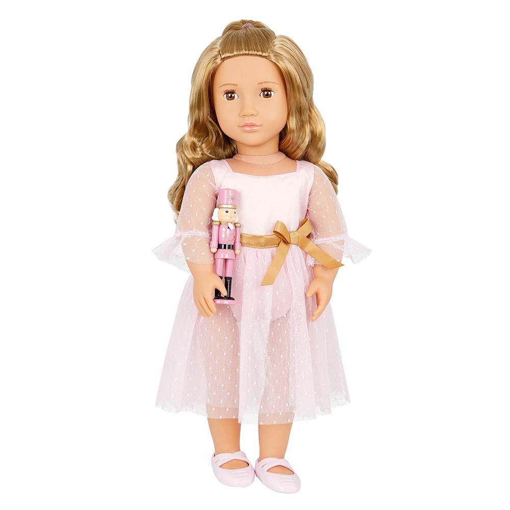 Our Generation - Natasha Doll With Pink Dress And Nutcracker - 18 Inch