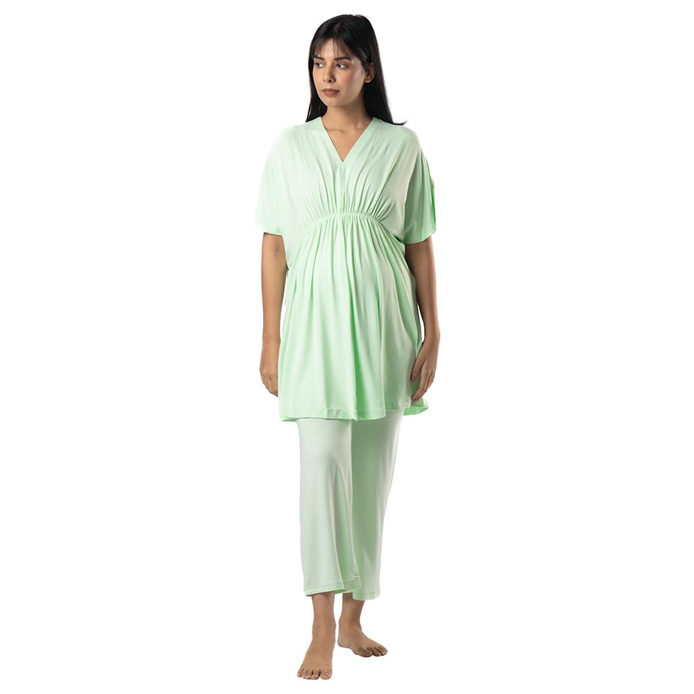 Block Hop - Maternity Kaftan Top - Lime