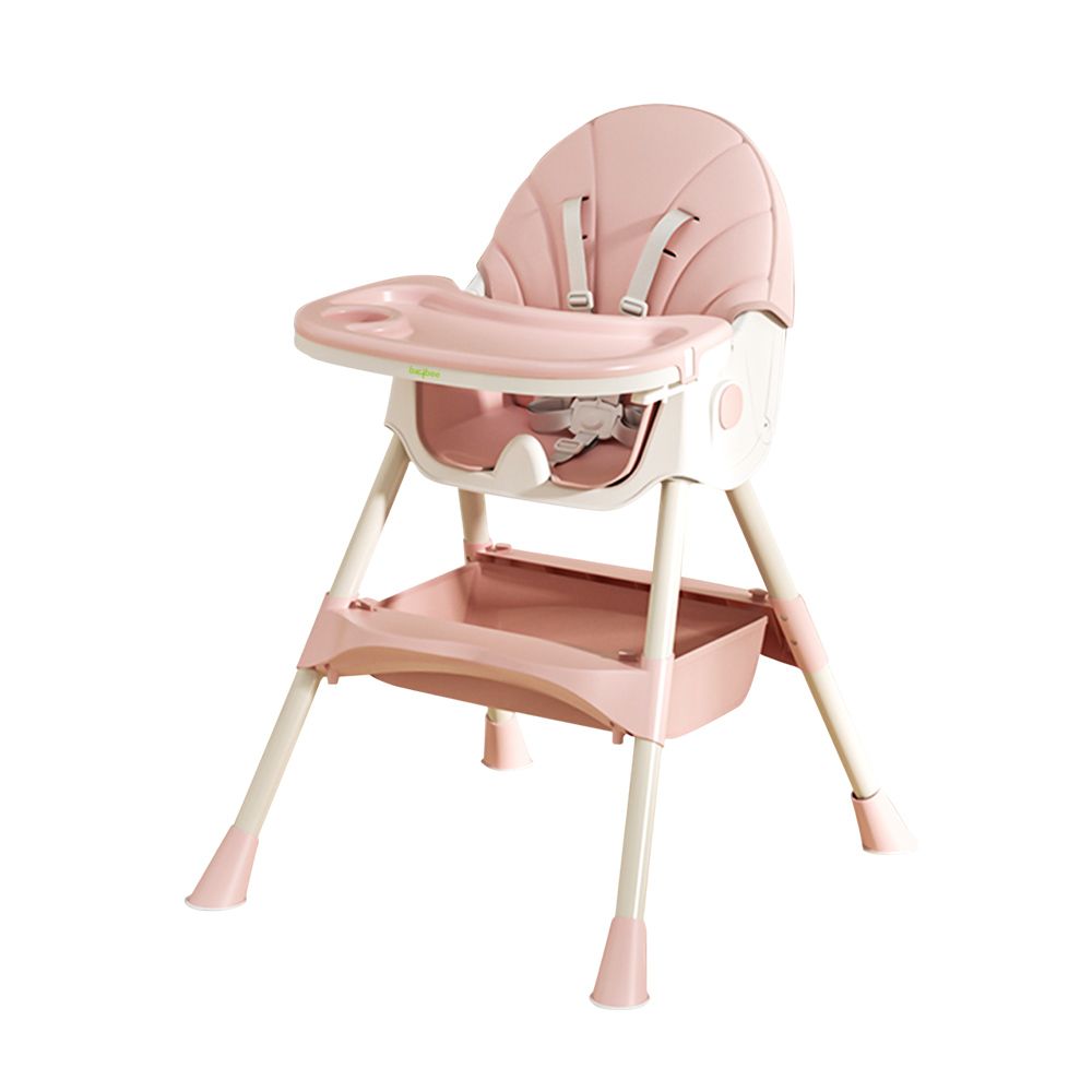 Baybee - 3-In-1 Iris Convertible Baby High Chair - Pink