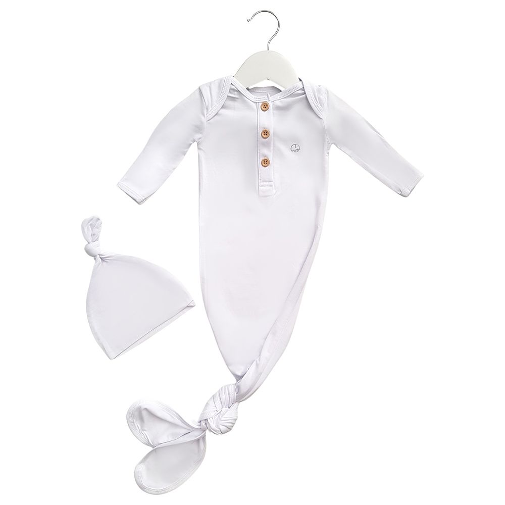 Anvi Baby - Knotted Gown & Beanie Set - Daisy