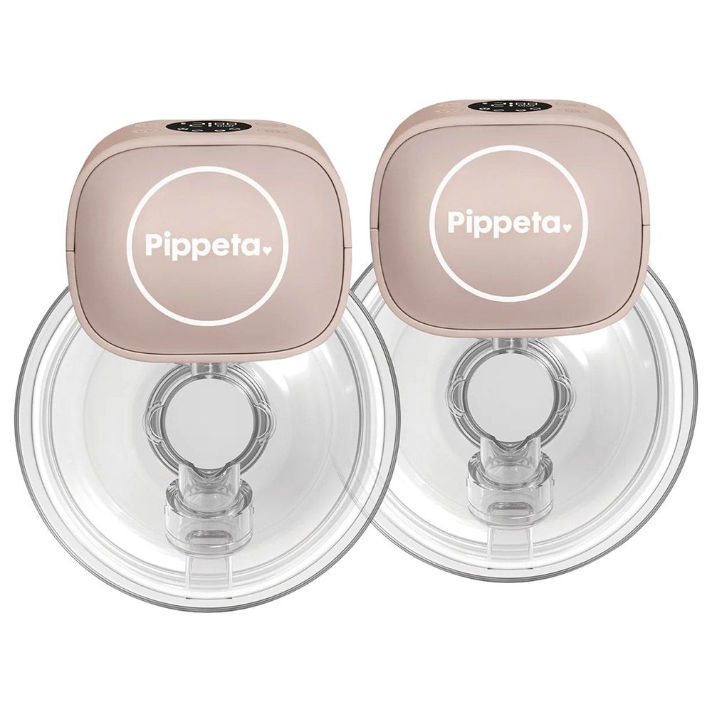 Pippeta - LED Wearable Hands Free Breast Pump - Ash Rose - 2pcs