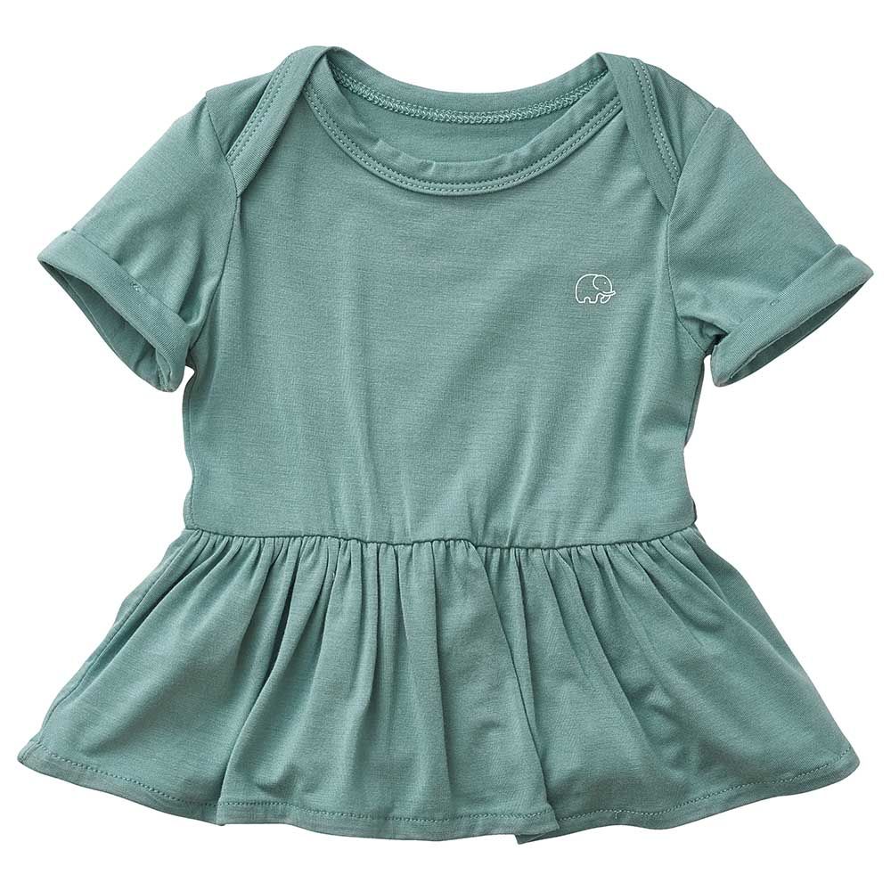 Anvi Baby - Organic Bamboo Spandex Onesie Dress - Green