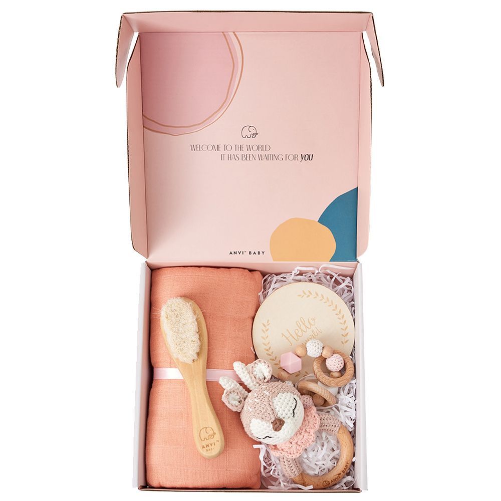 Anvi Baby - 5pc Set - Newborn Gift Set - Deer