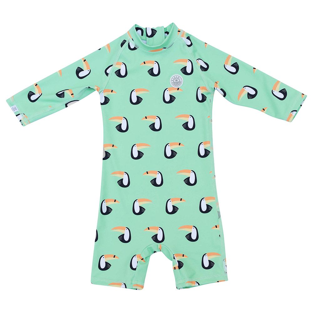 Badawii Beachwear - Baby Swimsuit Toucan Paradise - Light Green