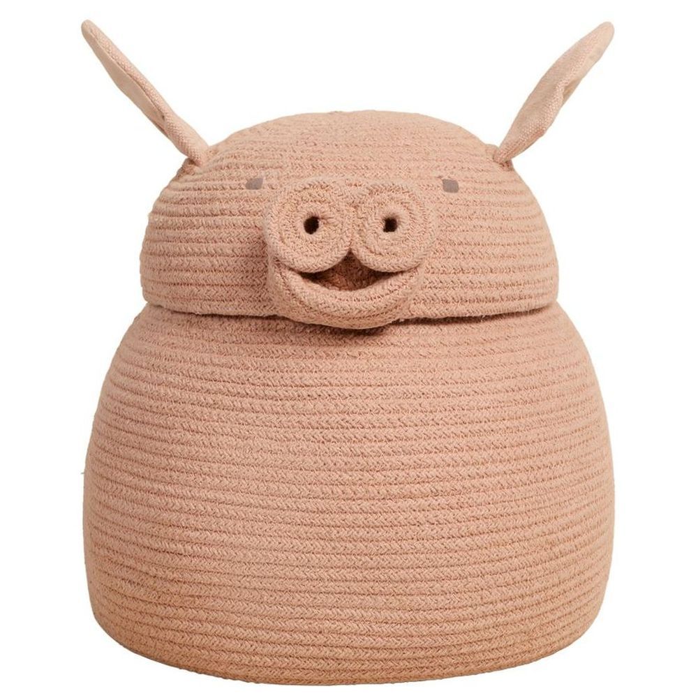 Lorena Canals - Peggy The Pig Storage Basket - Rose