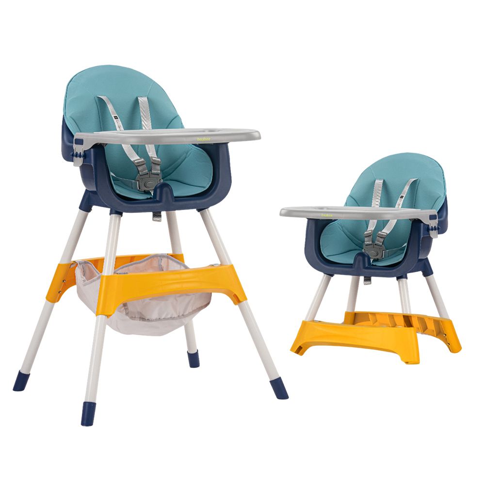 Baybee - 2-In-1 Manta Adjustable Height Baby High Chair - Blue