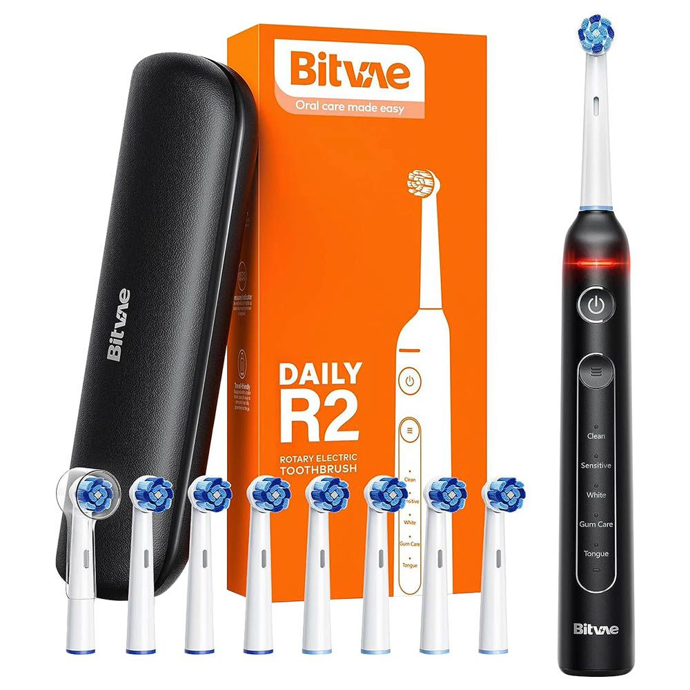 Bitvae - R2 Rotating Electric Toothbrush w/ 8 Brush Head