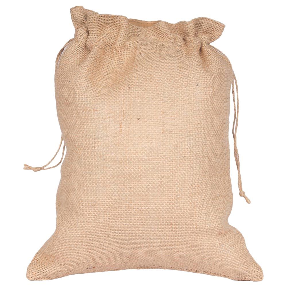 BYFT - Natural Flat Drawstring Jute Bag