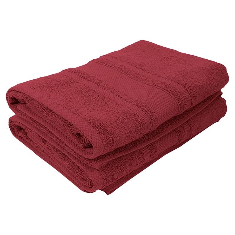 BYFT - Home Castle Premium Bath Sheet - Maroon - 90 x 180cm - Pack of 2