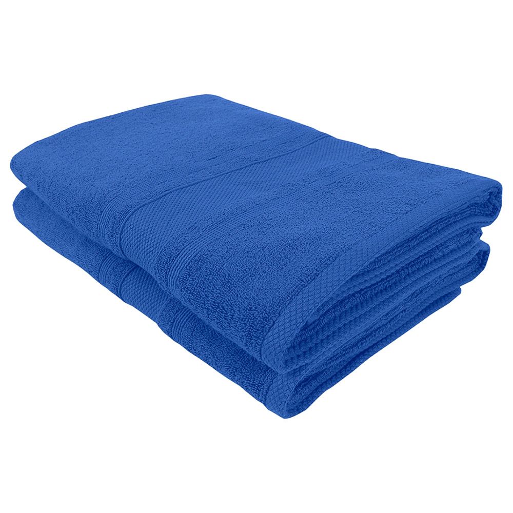 BYFT - Home Castle Premium Bath Towel - Blue - 70 x 140cm - Pack of 2